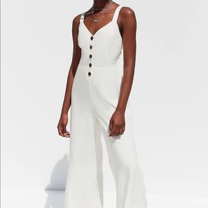 NWOT UO ashley button down tie back jumpsuit